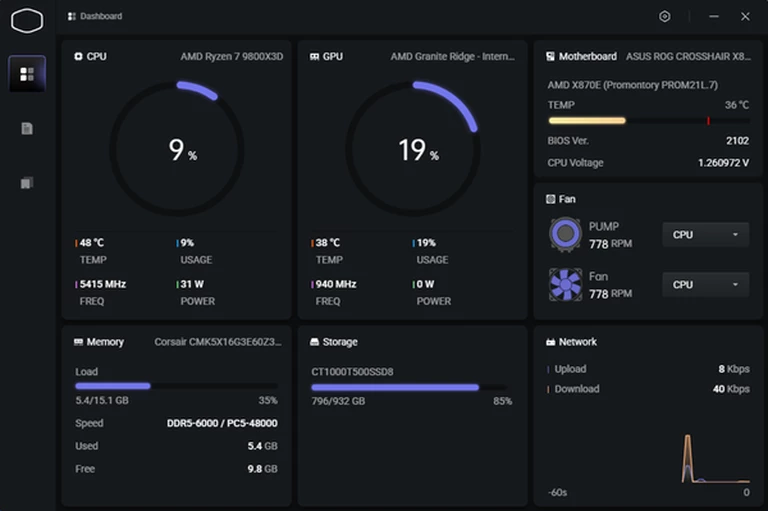 Real‑time monitoring of computer operating status