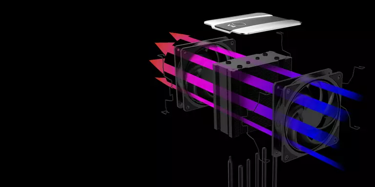 Önceden takılı çift Mobius 120 fan