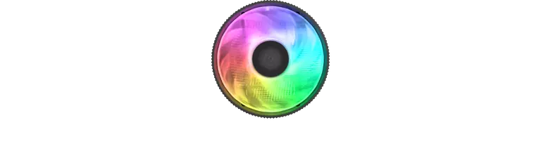 Wide RPM range PWM fan with ARGB lightning