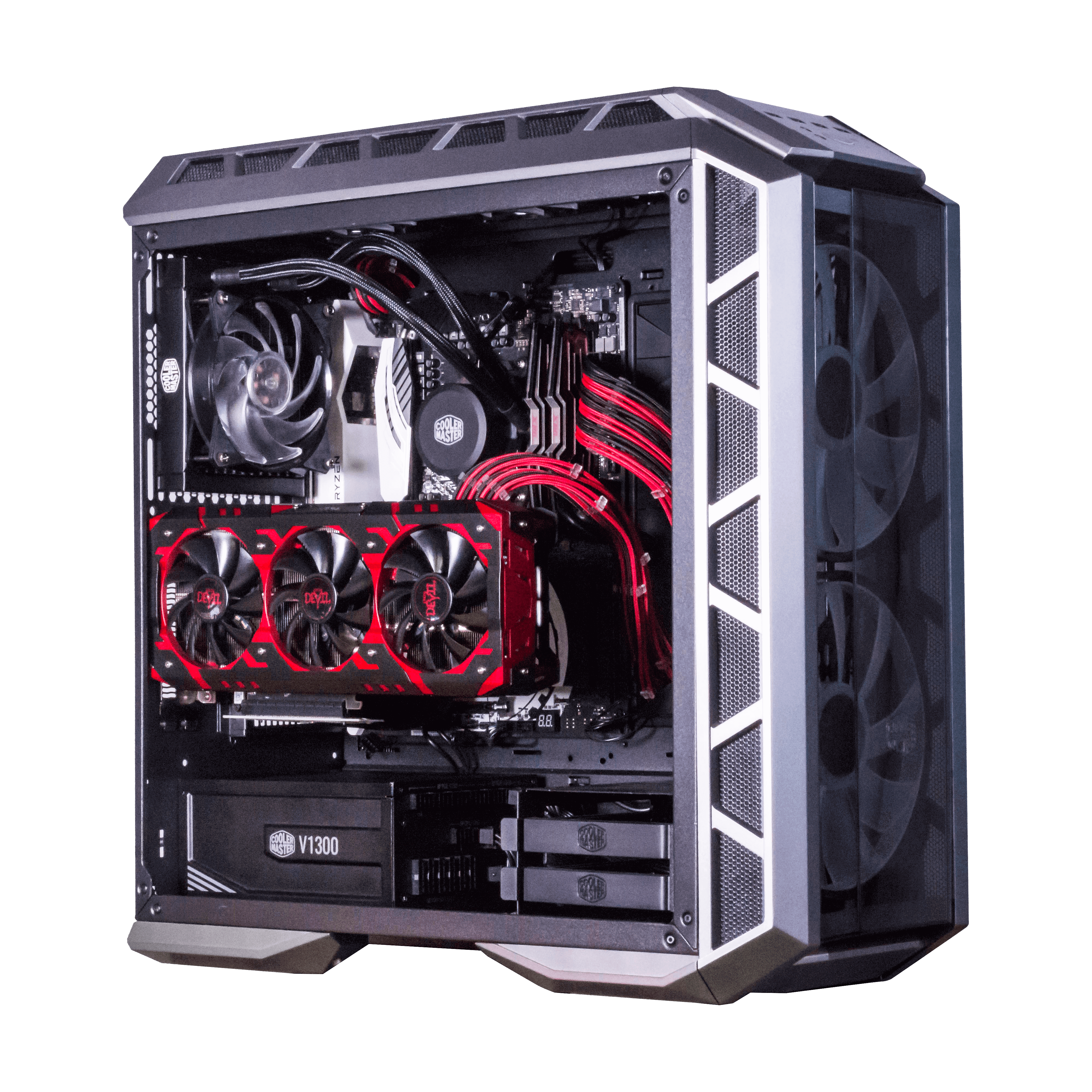 Sleeved Extension Cable Kit - Red & Black image number 1