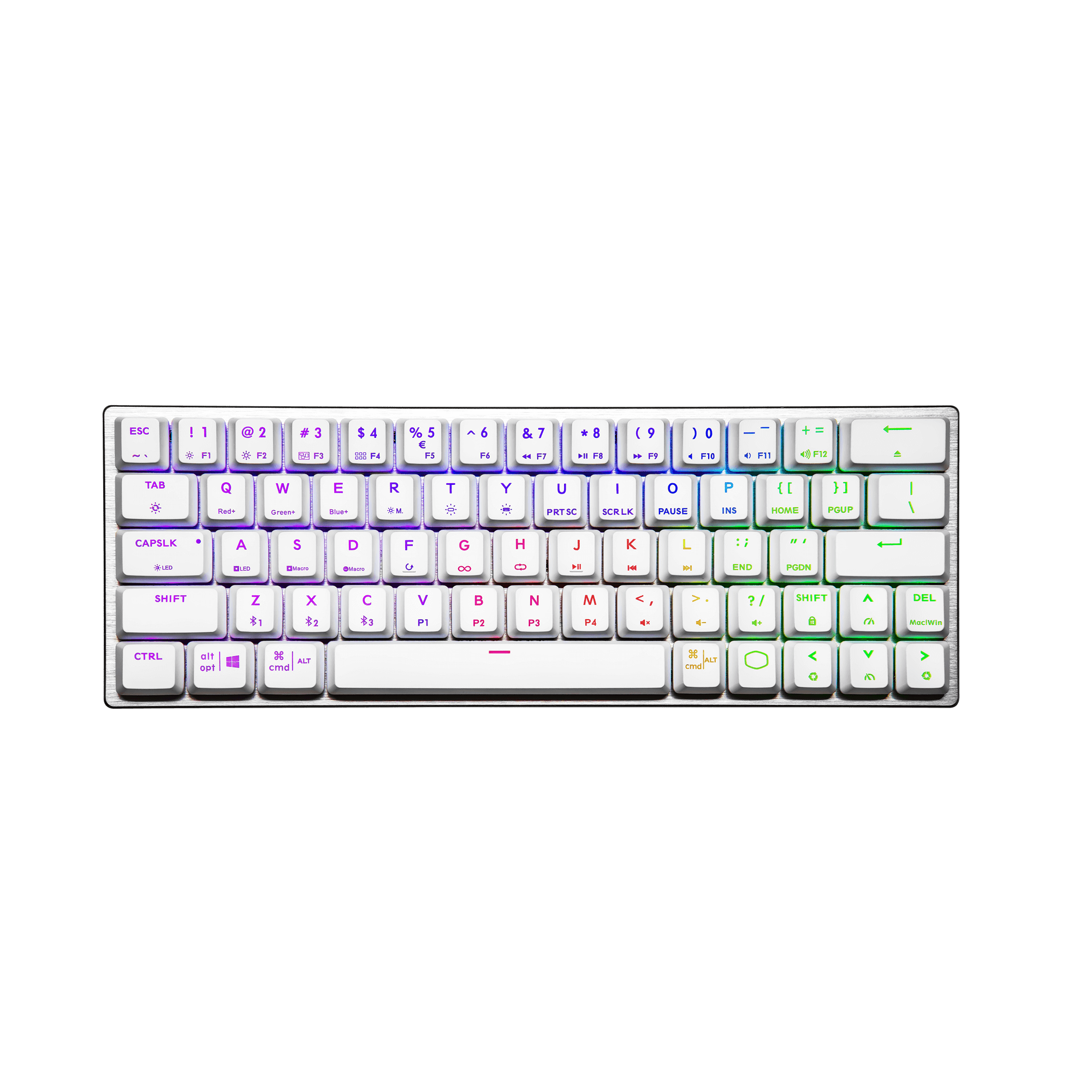 SK622 Silver White Hybrid Wireless Mechanical Gaming Keyboard image number 1