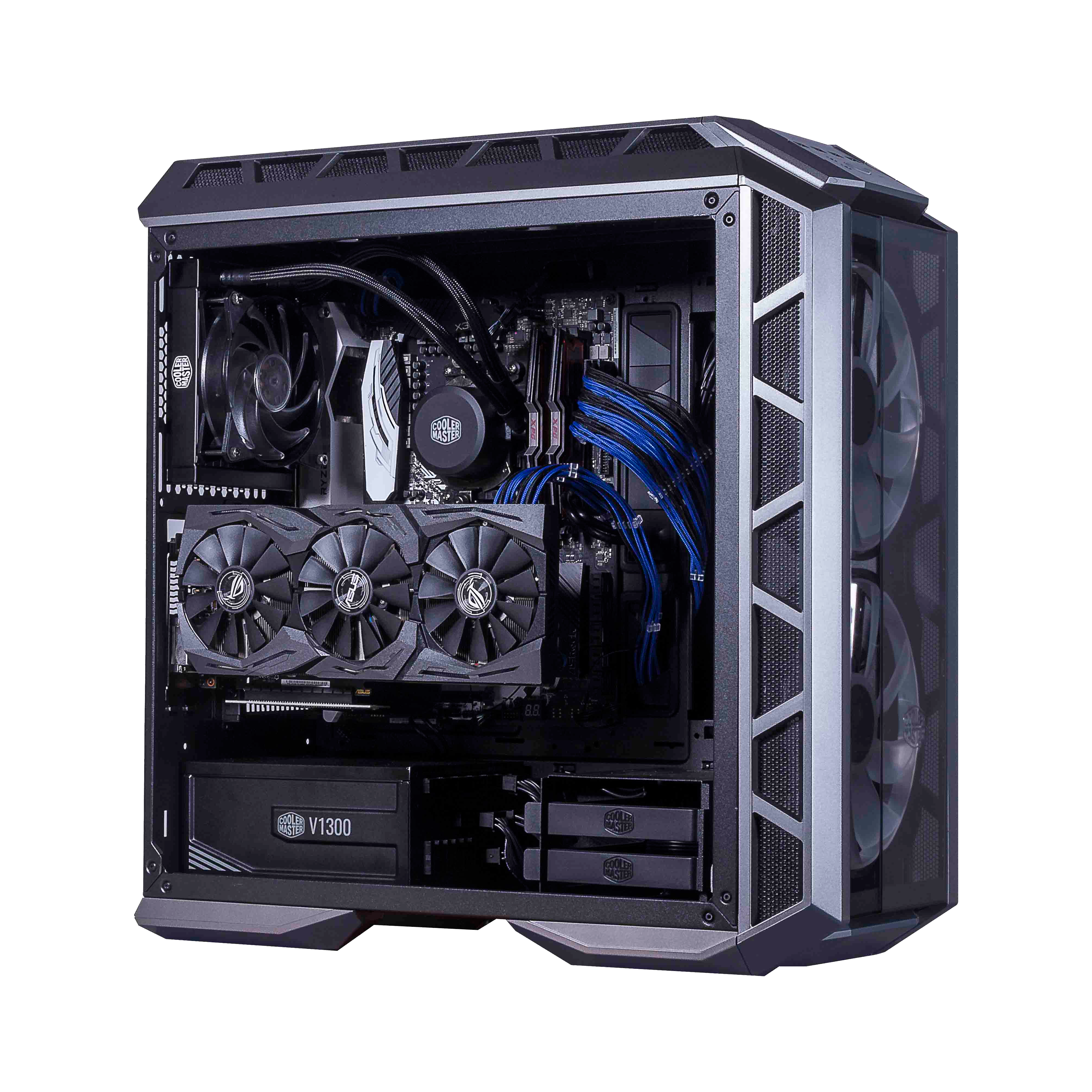 Sleeved Extension Cable Kit - Blue & Black image number 1