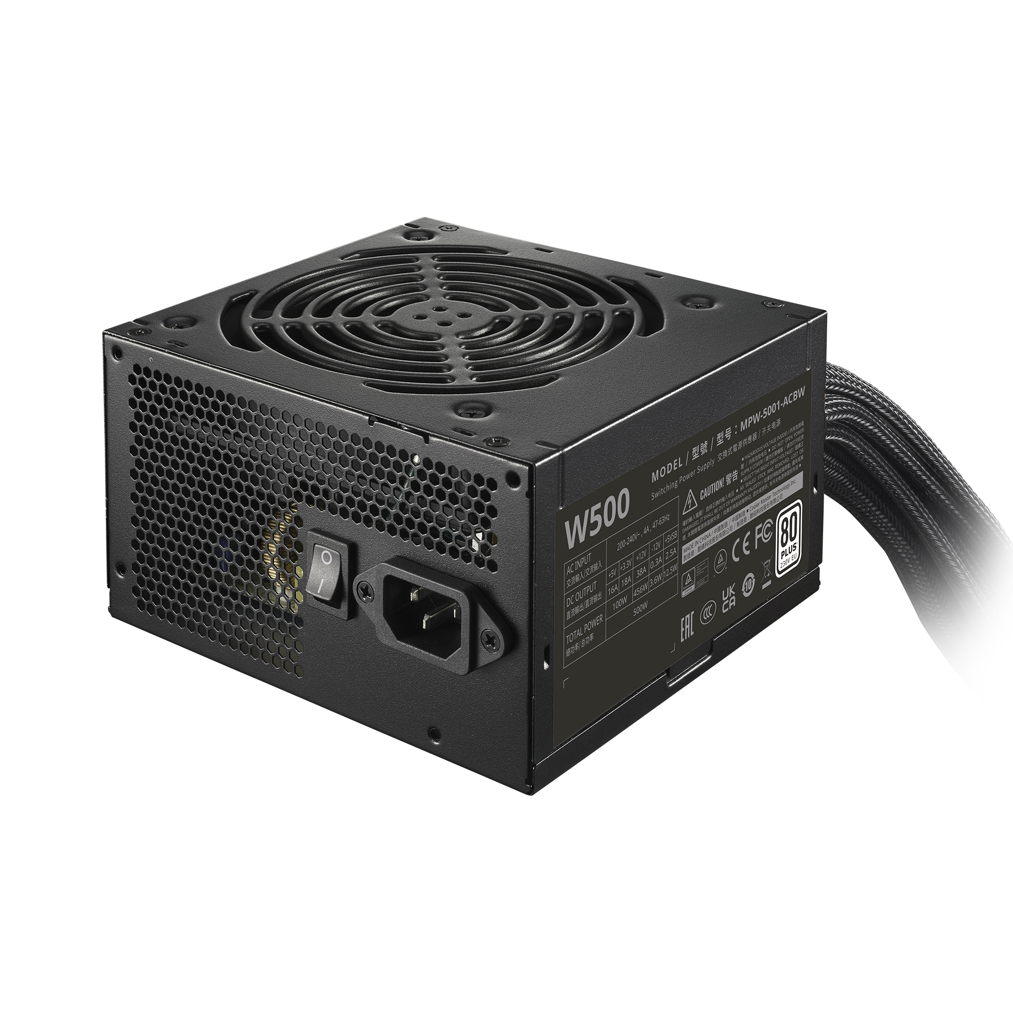 ELITE NEX White 500 230V Black Mesh Cable image number 1