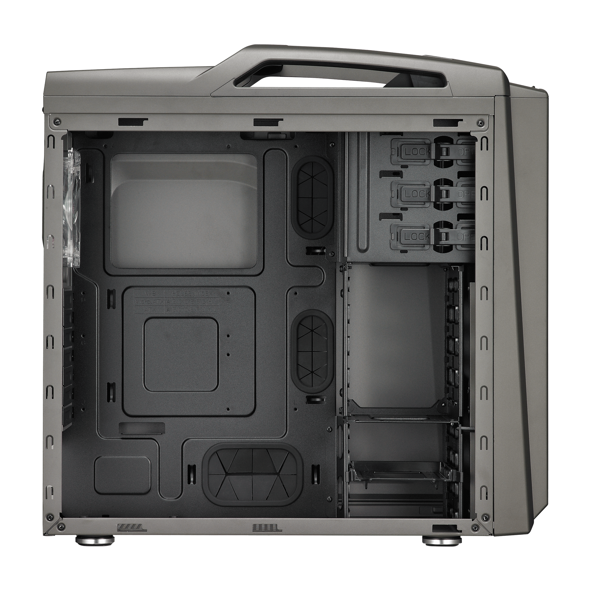Scout 2 Gunmetal Grey Mid Tower Gaming PC Case image number 2