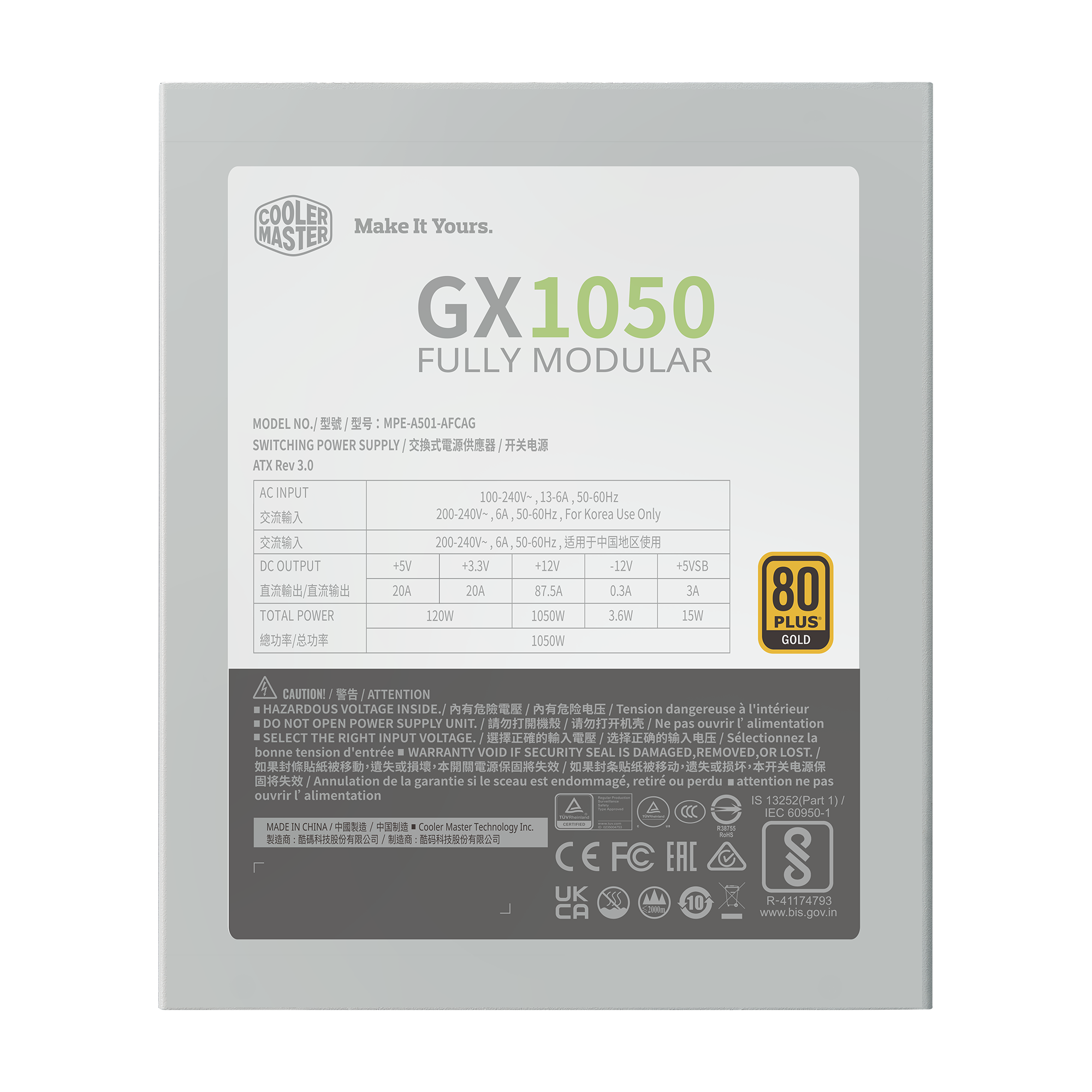 GX Gold 1050 ATX 3.0 White Edition image number 9