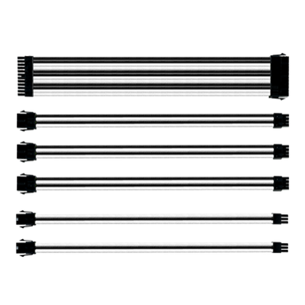 Sleeved Extension Cable Kit - White & Black