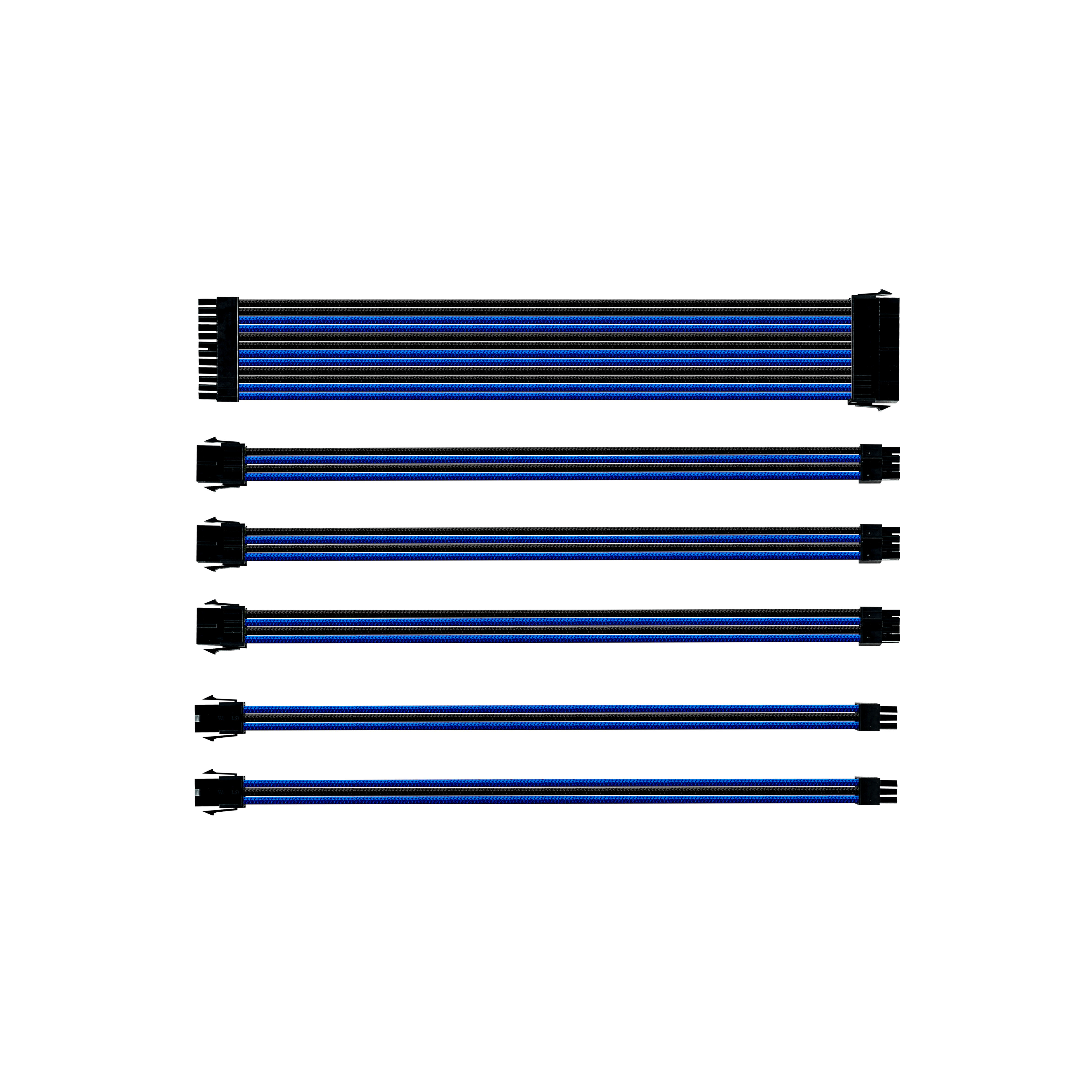 Sleeved Extension Cable Kit - Blue & Black image number 0