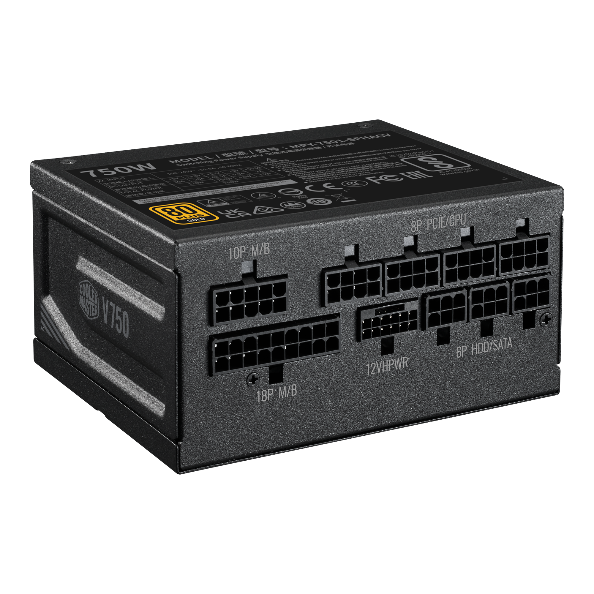 V SFX GOLD 750 電源ユニット V SFX Gold 750 ATX 3.0 フルモジュラー SFX 電源ユニット