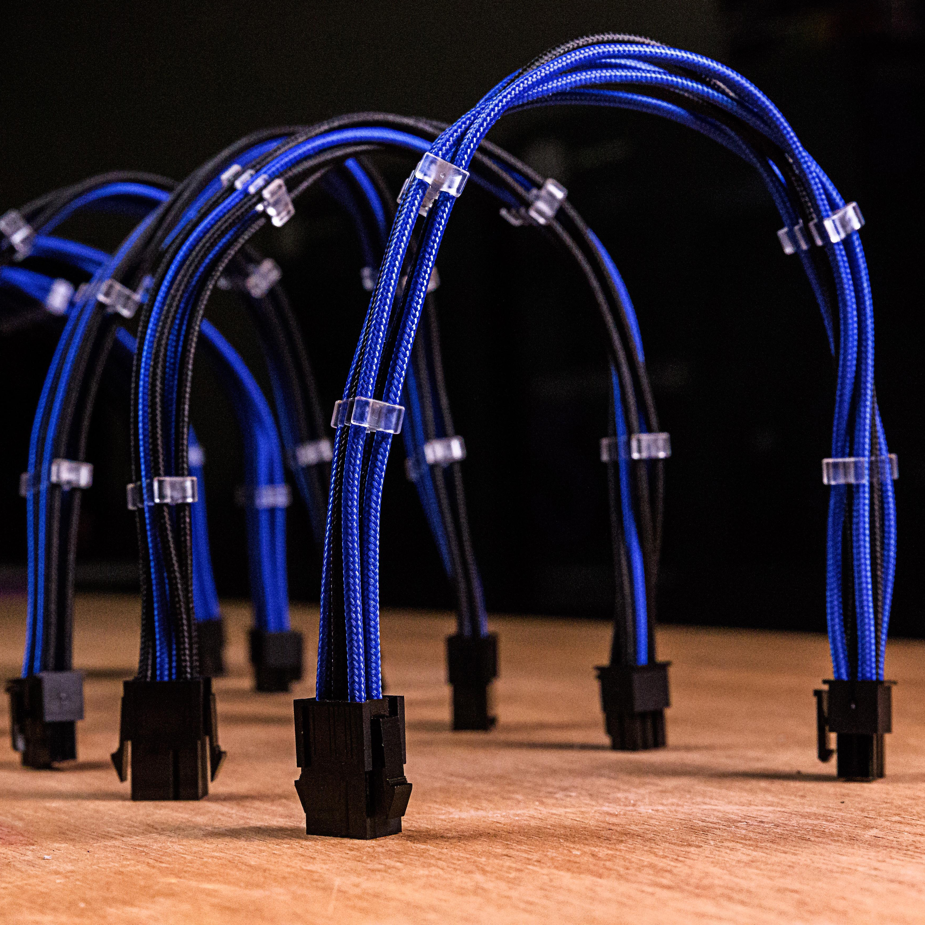 Sleeved Extension Cable Kit - Blue & Black image number 4