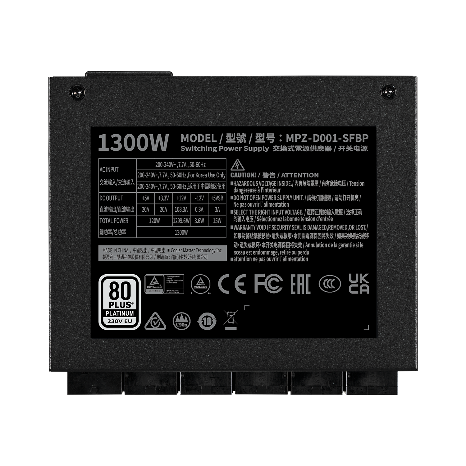 V SFX Platinum 1300 230V ATX 3.1 image number 1