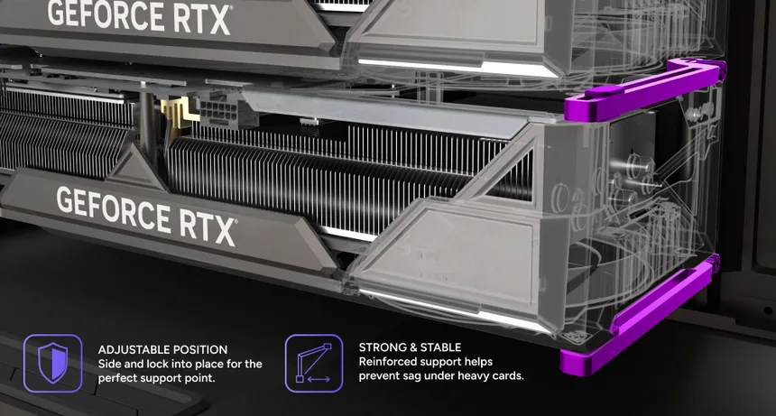 Dual-mode GPU holder supporting two graphics cards