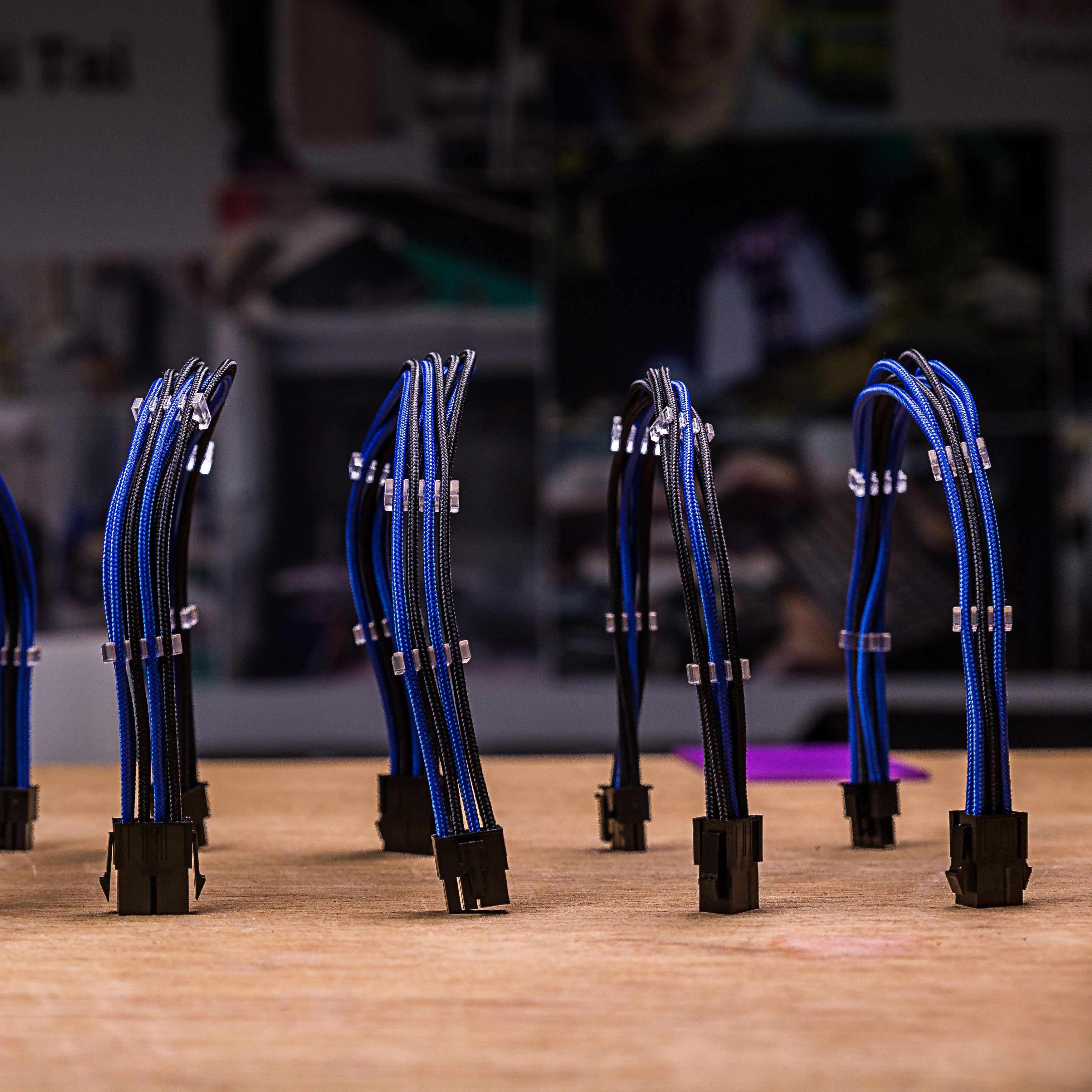 Sleeved Extension Cable Kit - Blue & Black image number 2