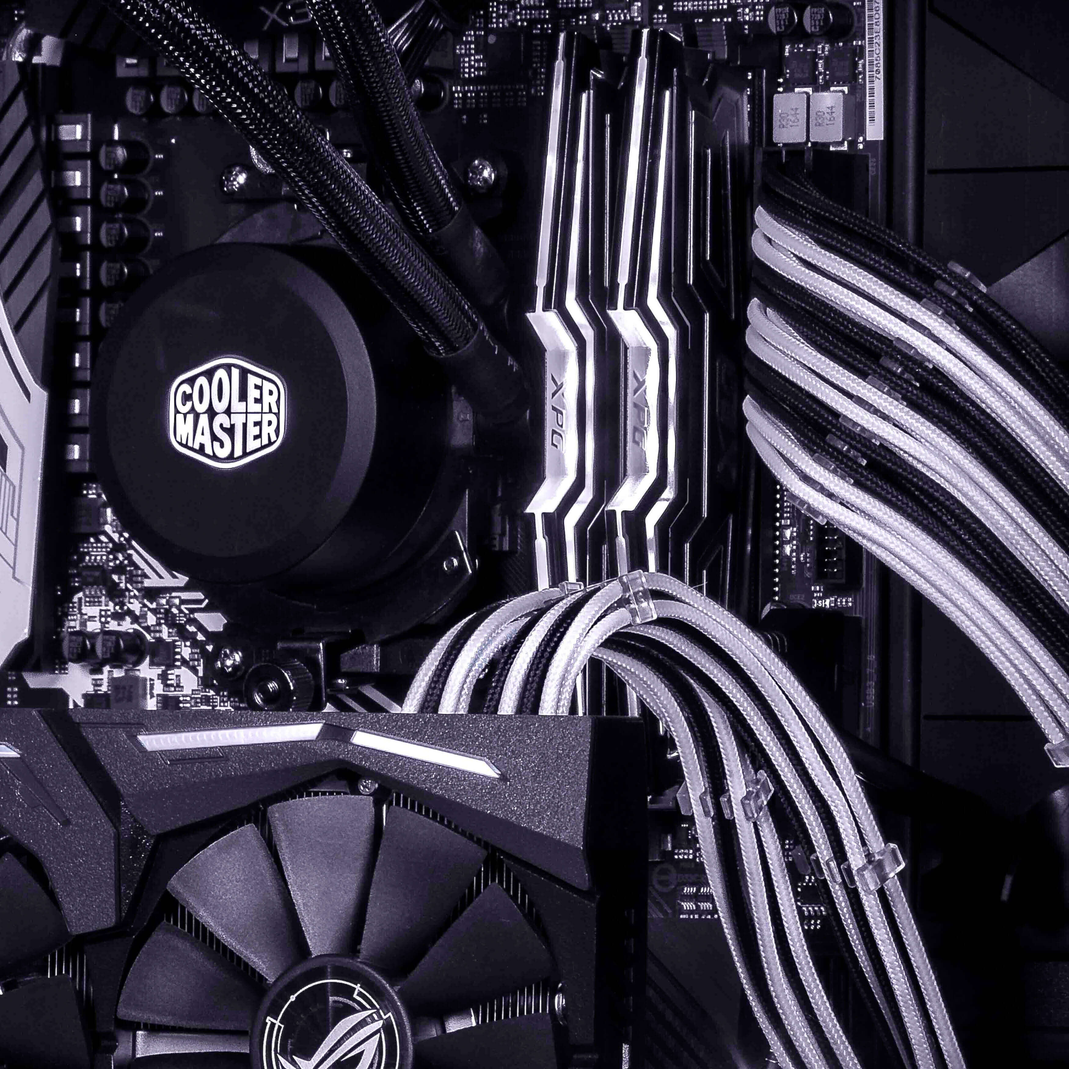 Sleeved Extension Cable Kit - White & Black image number 2