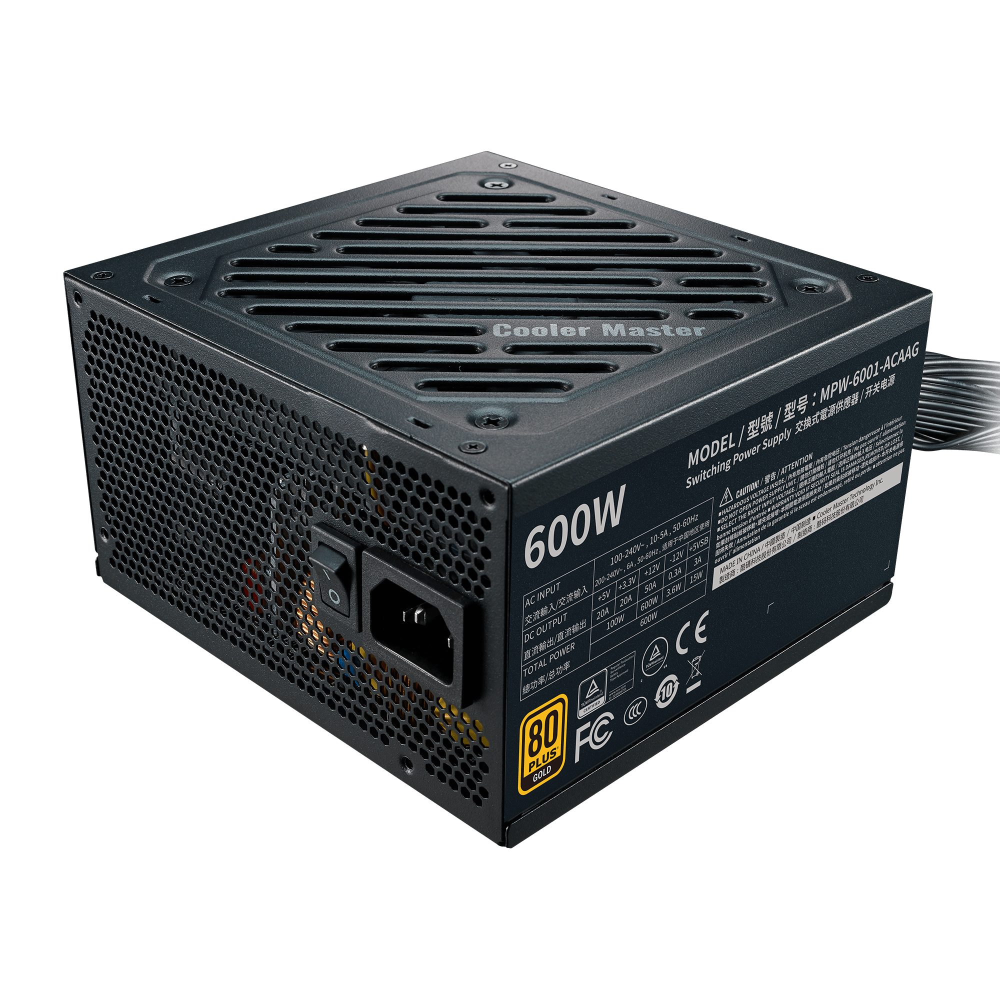 G600 Gold Entry Level 80 Plus Gold ATX Power Supply Unit image number 1