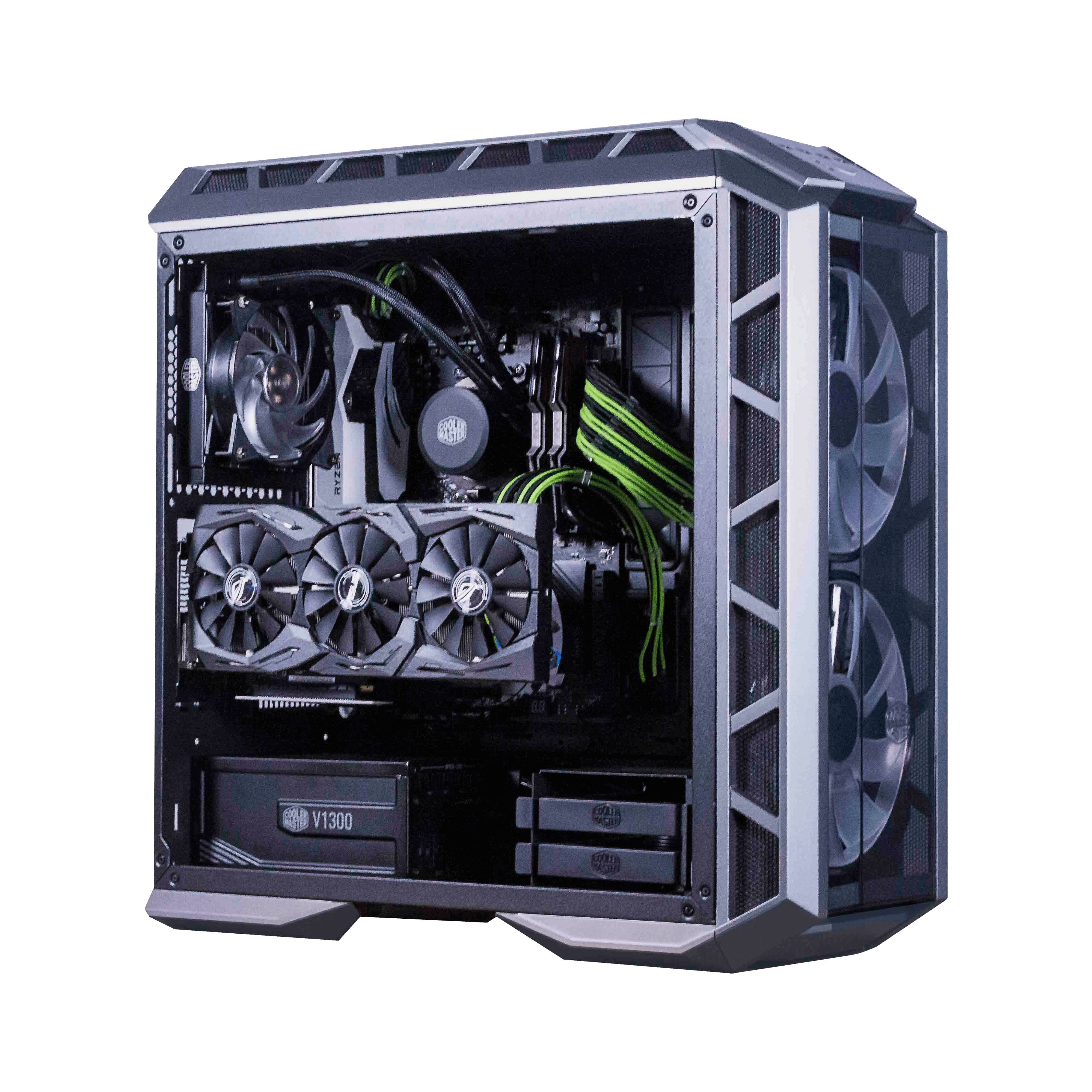 Sleeved Extension Cable Kit - Green & Black image number 1