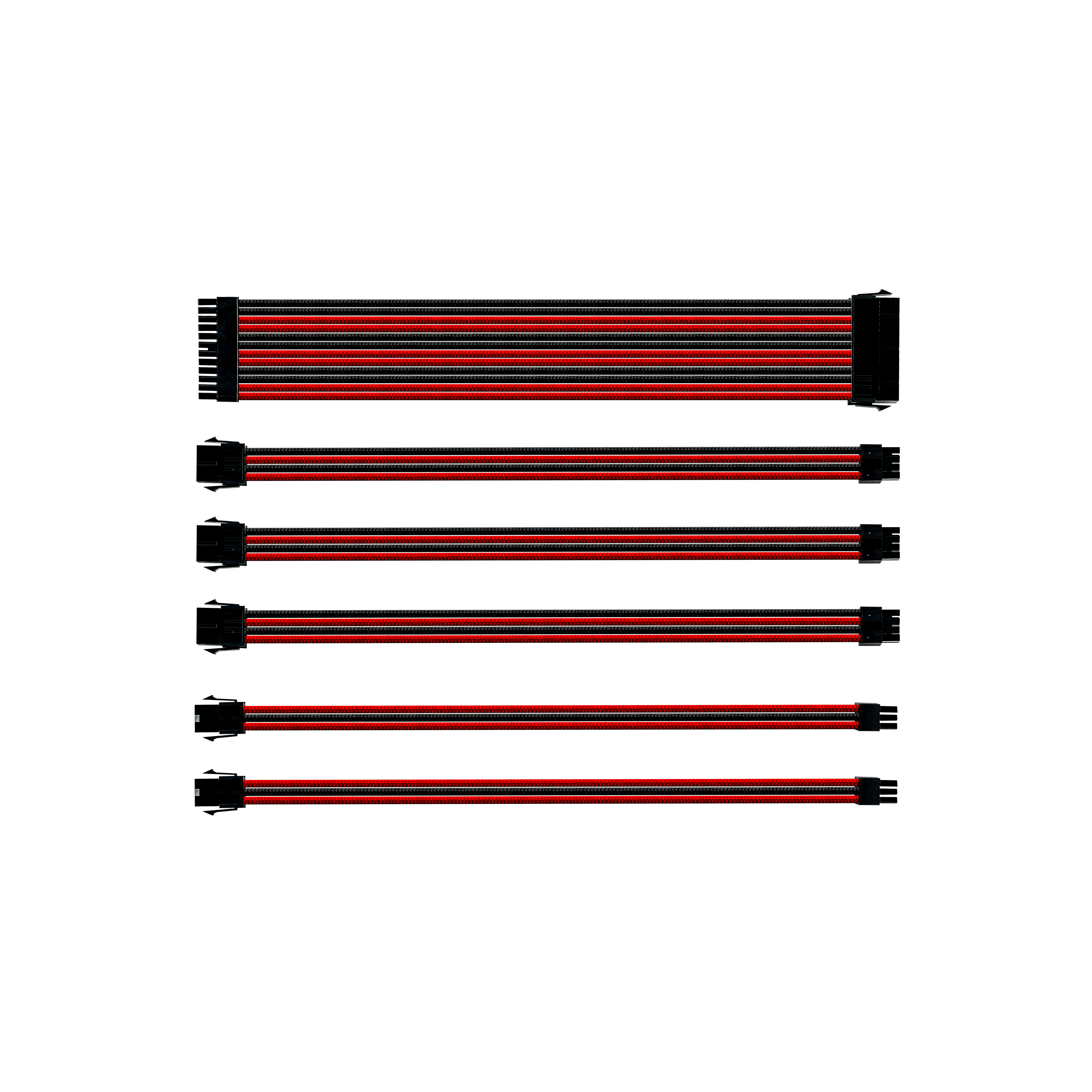 Sleeved Extension Cable Kit - Red & Black image number 0