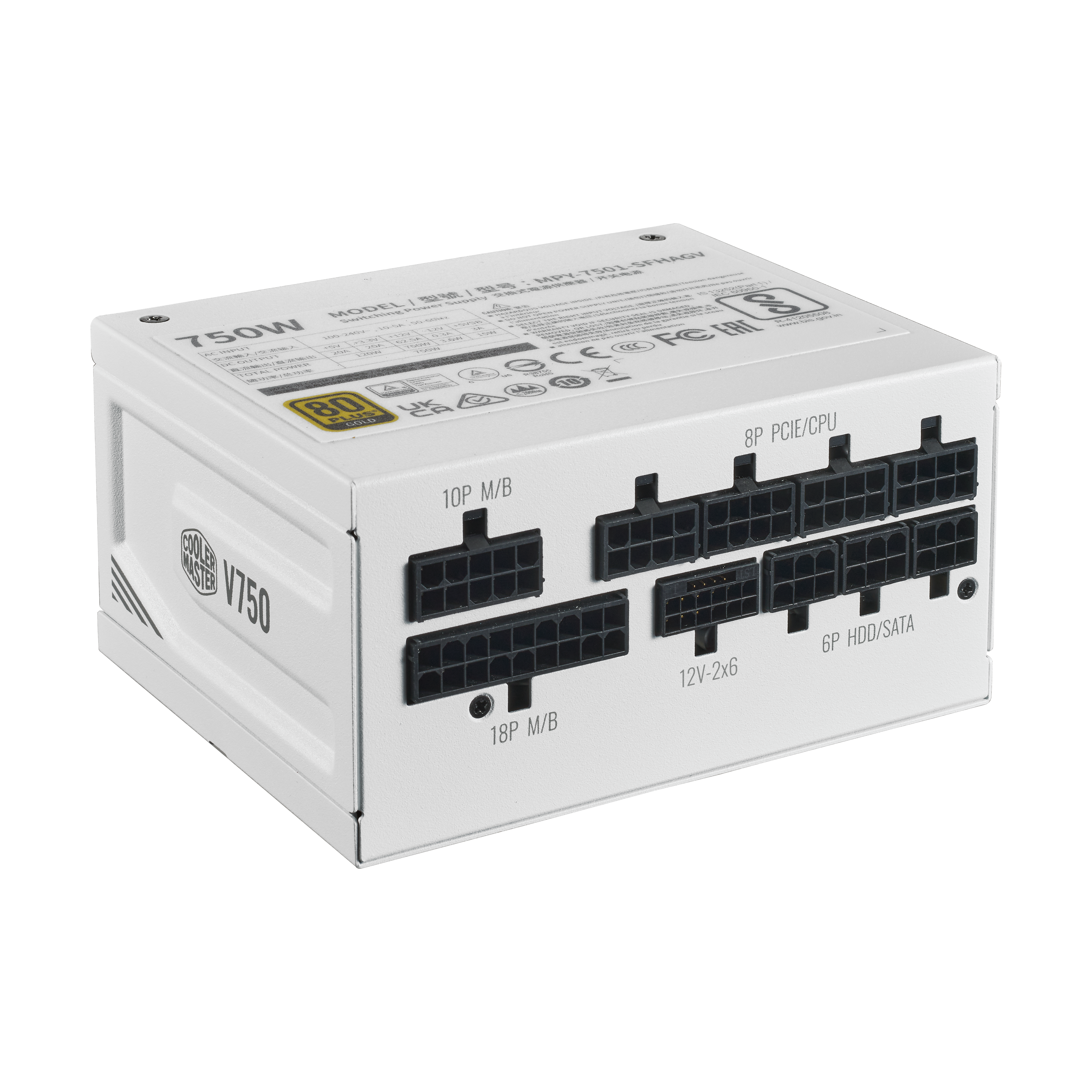 V SFX Gold 750W ATX 3.1 White Edition image number 1